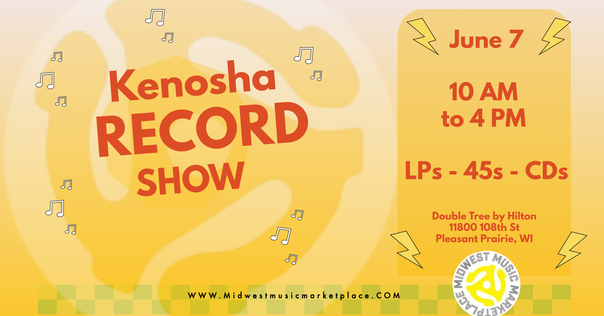 Kenosha Record Show - all details repeated in text