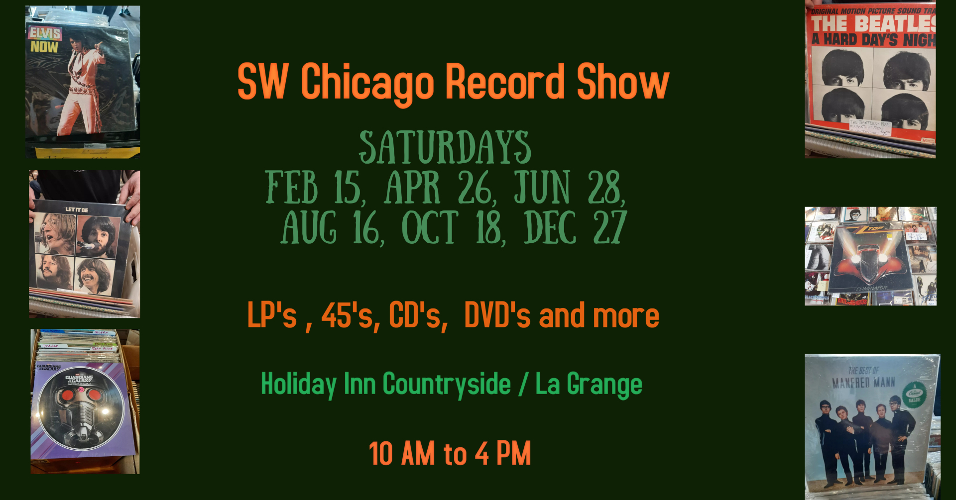 Dates for 2025 SW Chicago Record Show, text is repeated in post