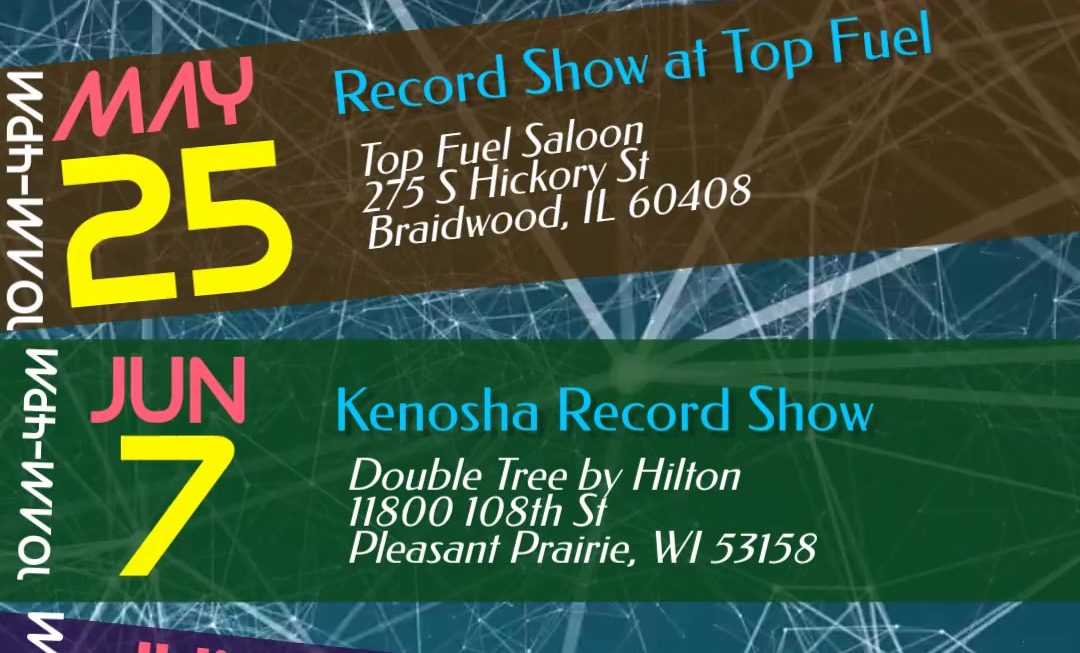 calendar of shows, all text repeated in post